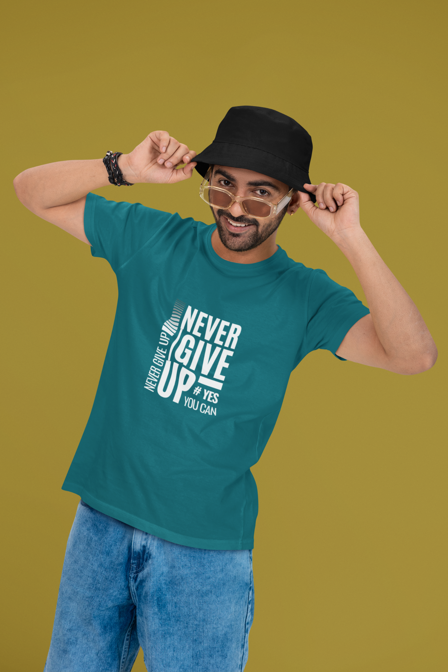 Never Give Up - Unisex Oversized Classic T-Shirt