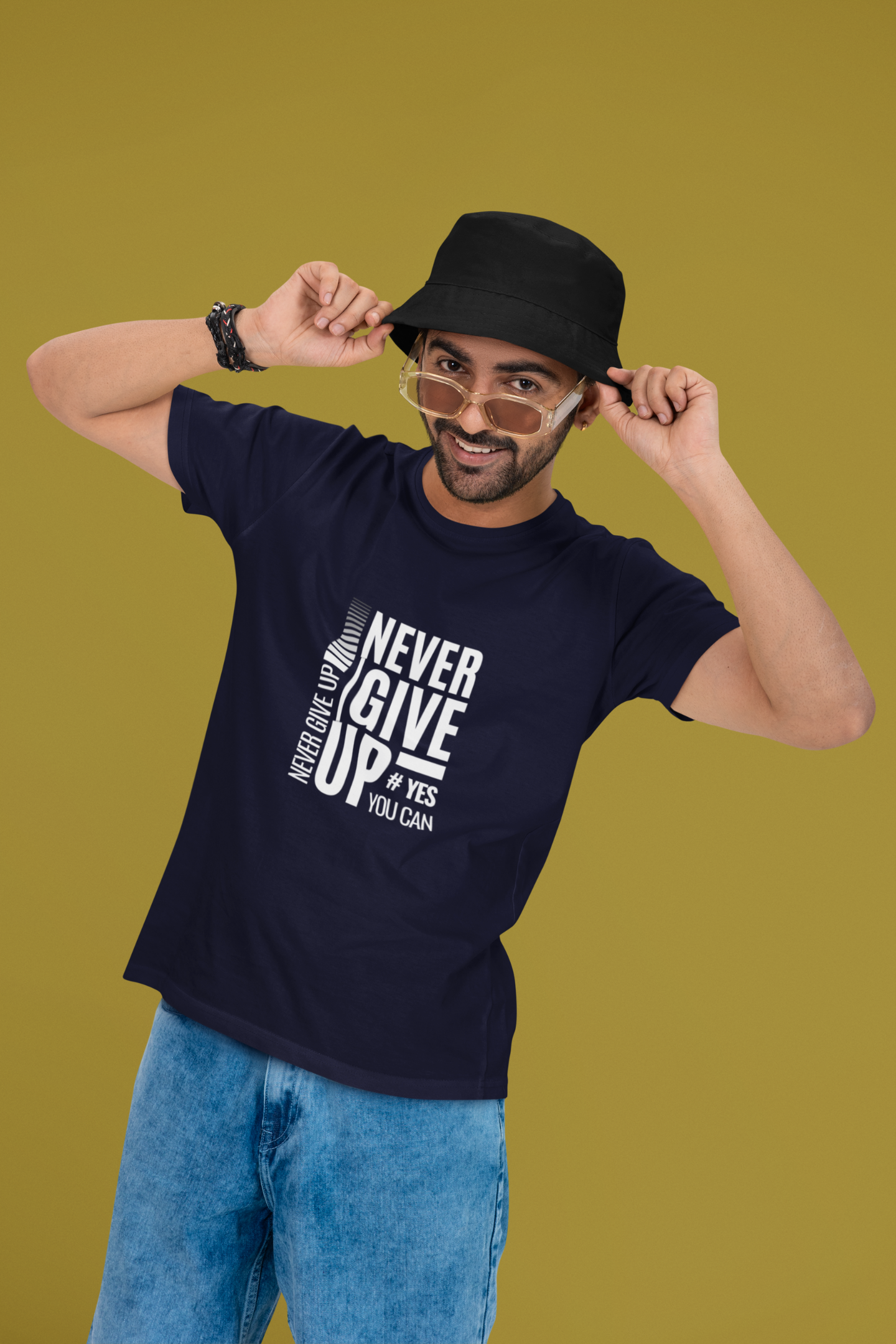 Never Give Up - Unisex Oversized Classic T-Shirt