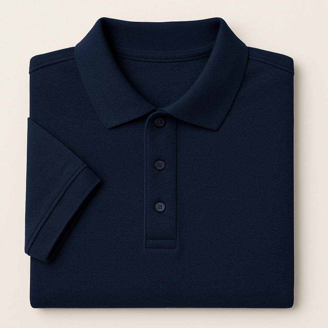 Solid: Navy Blue Polo T-Shirt