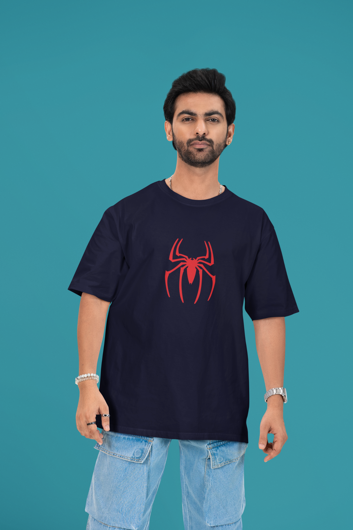 Spider (Red) - Unisex Oversized Classic T-Shirt