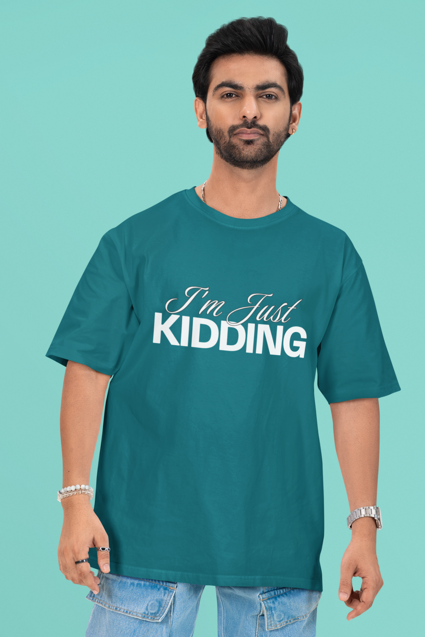 Just Kidding Unisex Oversized T-Shirt