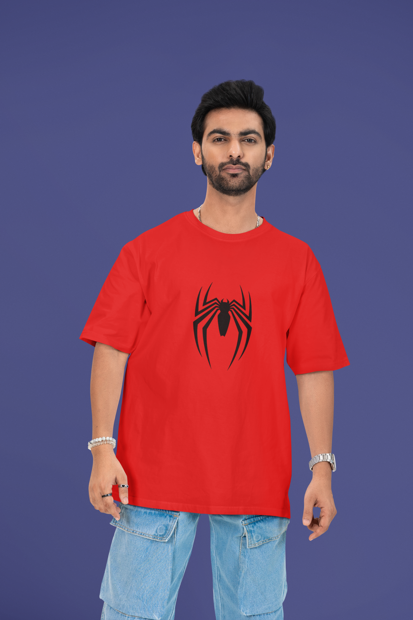 Spider (Black) - Unisex Oversized Classic T-Shirt