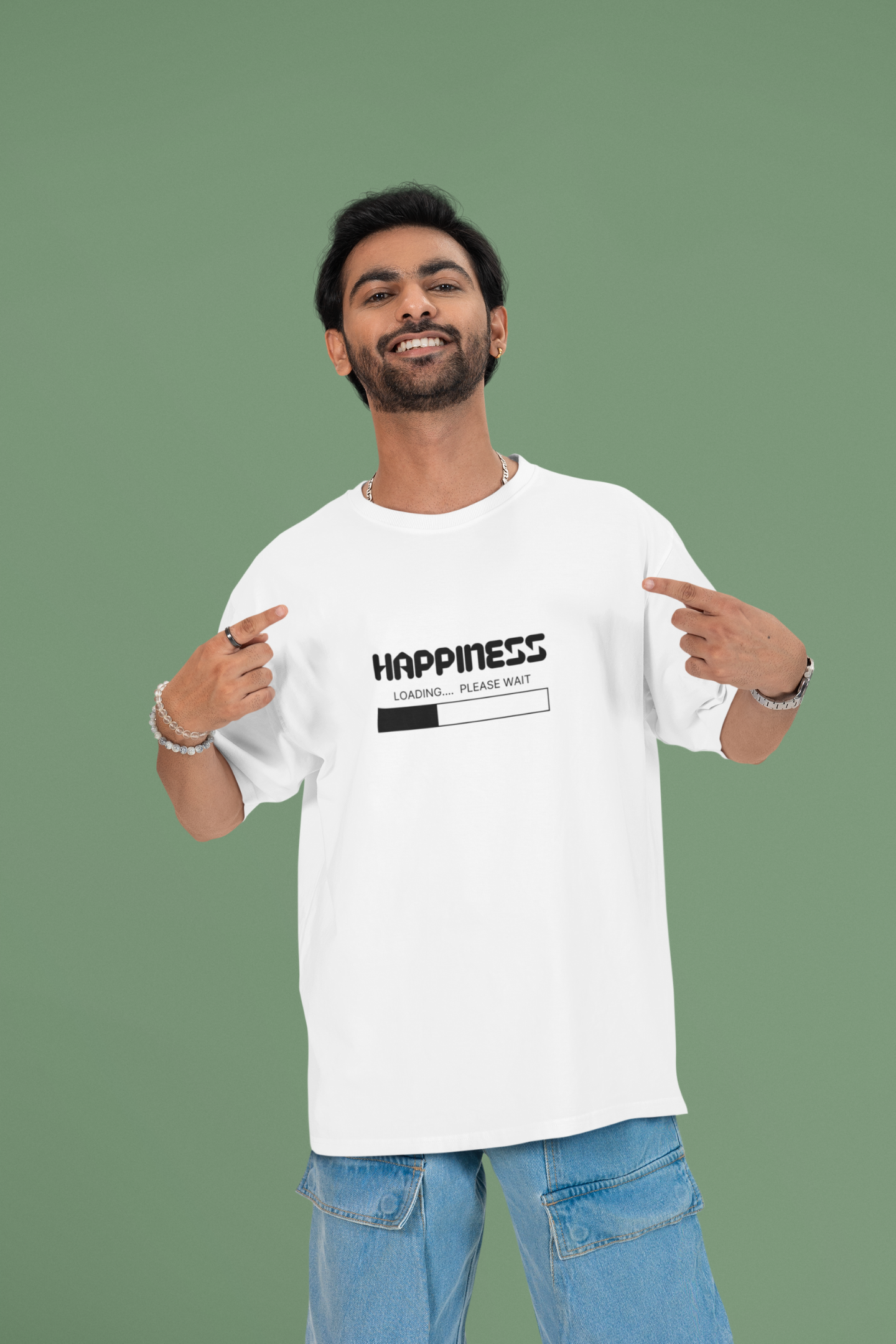 Happiness Loading - Unisex Oversized Classic T-Shirt