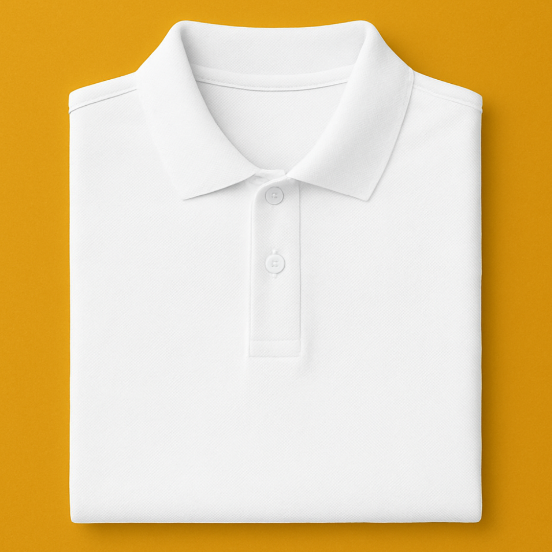 Solid: White Polo T-Shirt