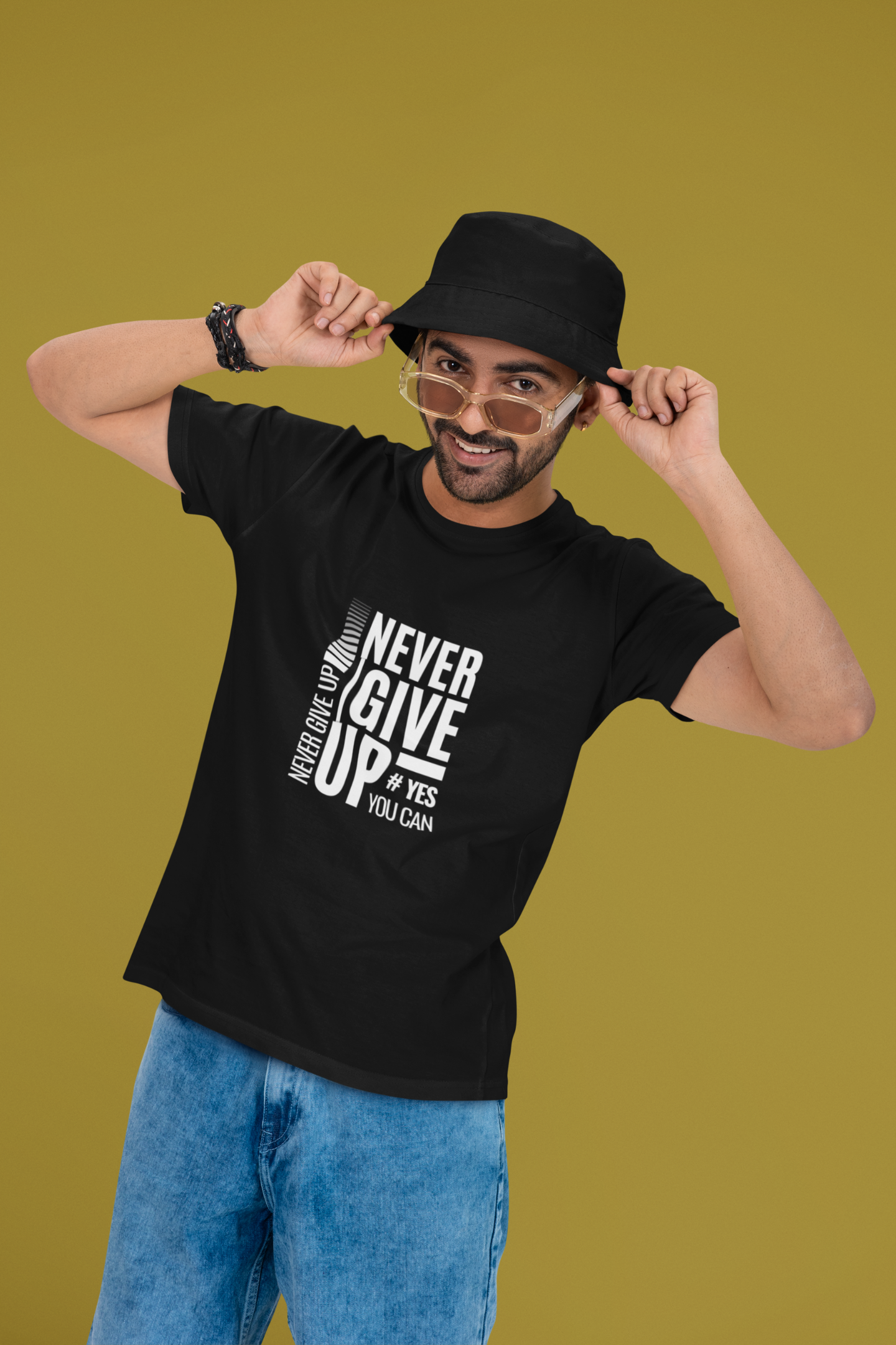 Never Give Up - Unisex Oversized Classic T-Shirt