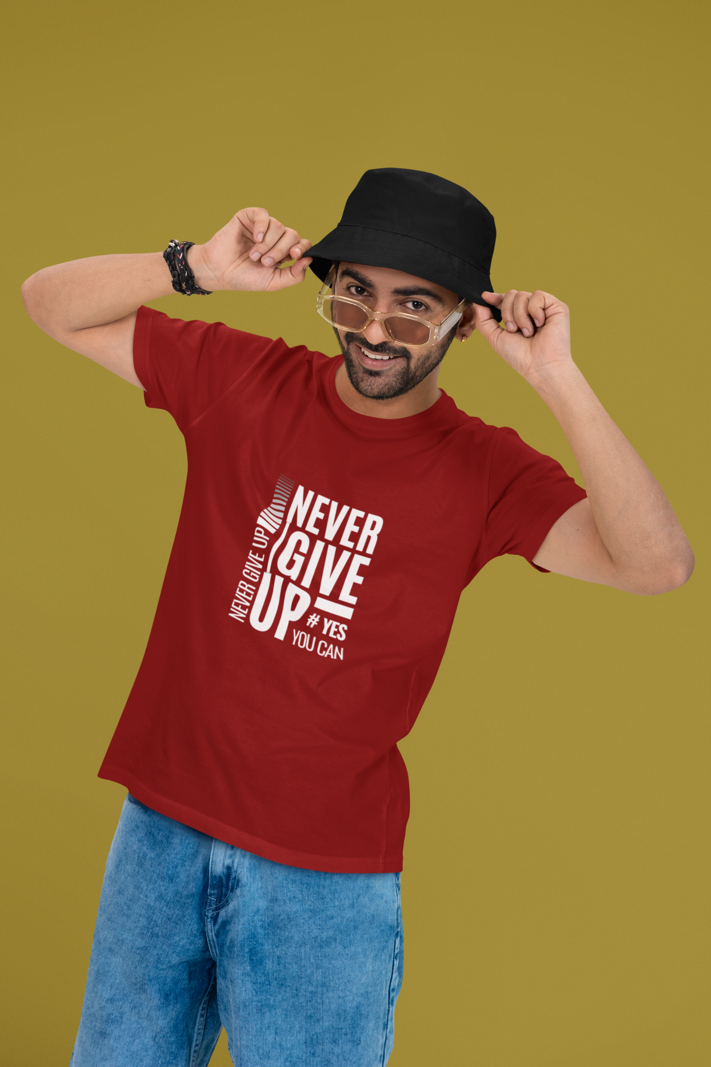 Never Give Up - Unisex Oversized Classic T-Shirt