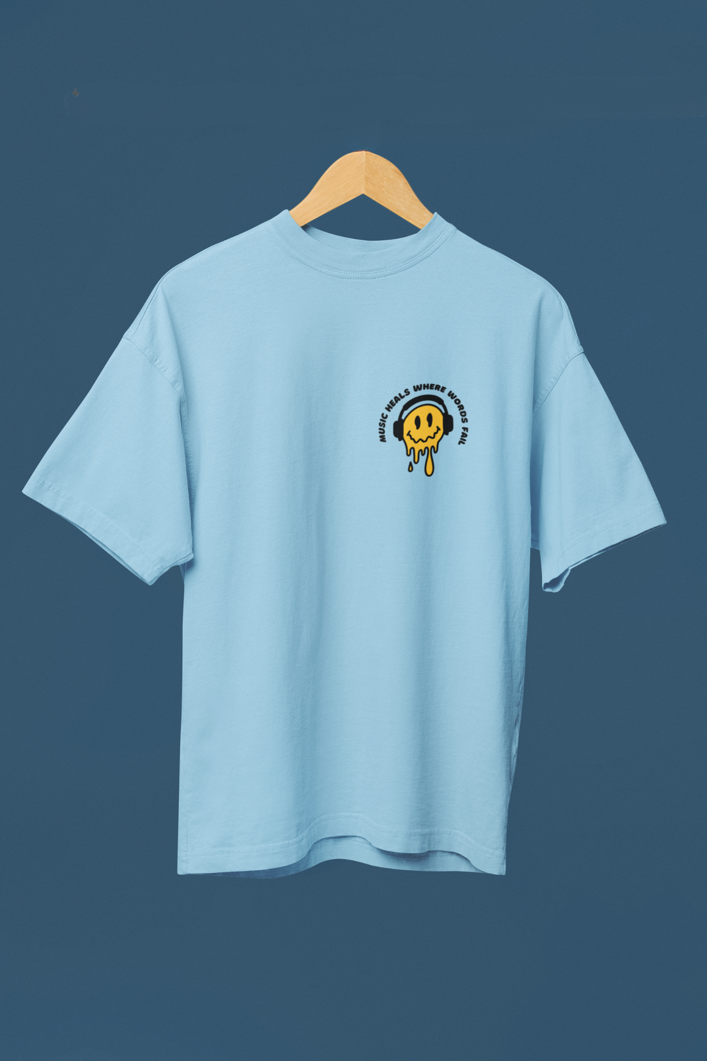 Music (Smile Face) - Unisex Classic Crew T-Shirt