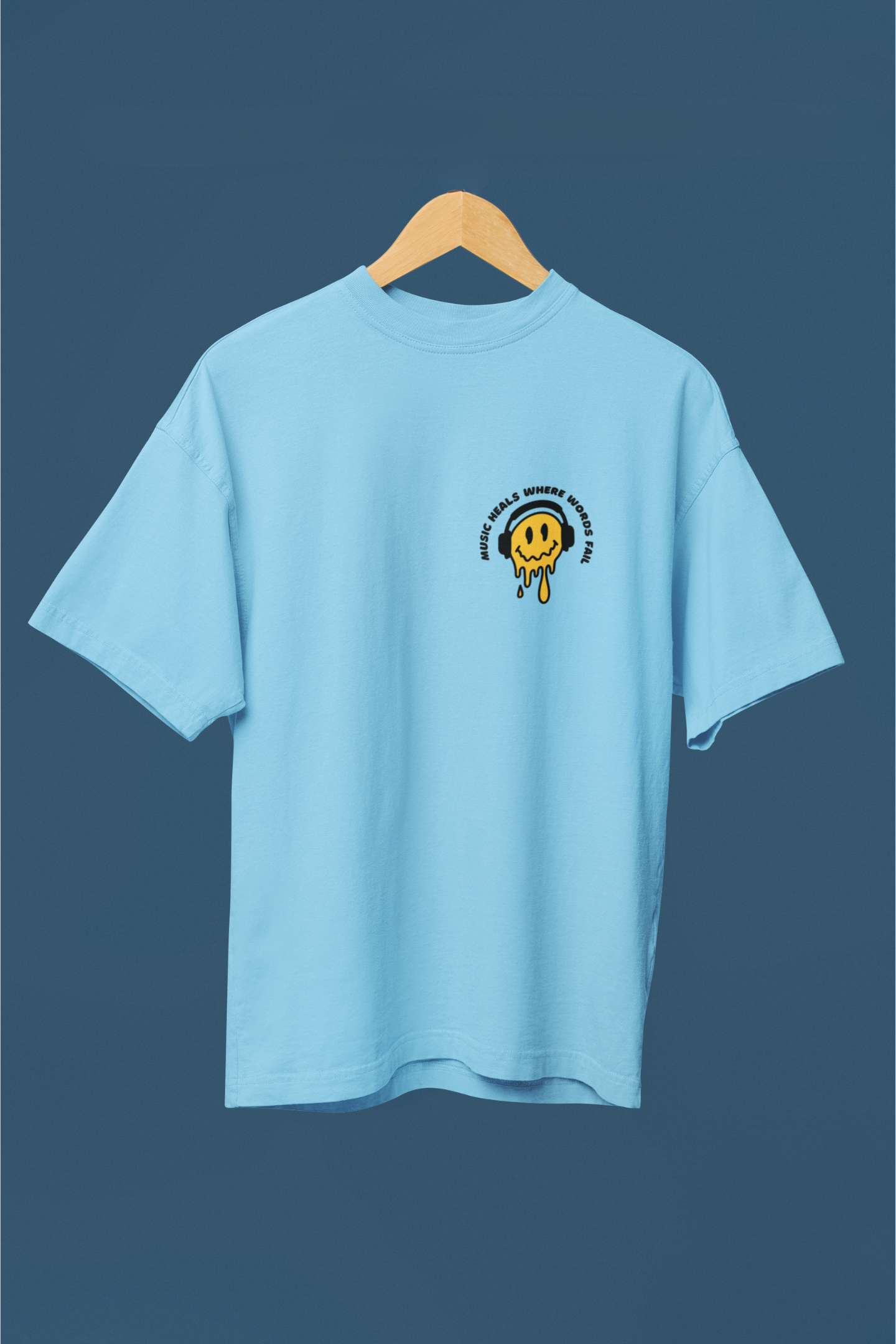 Music (Smile Face) - Unisex Classic Crew T-Shirt