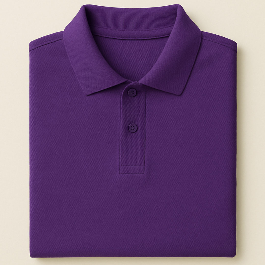 Solid: Purple Polo T-Shirt