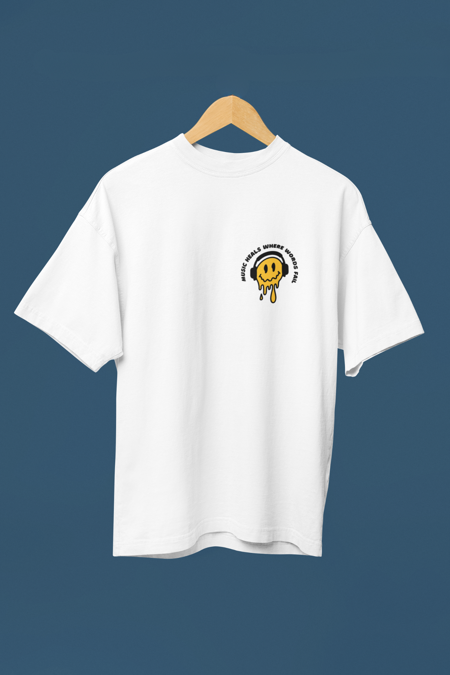 Music (Smile Face) - Unisex Classic Crew T-Shirt