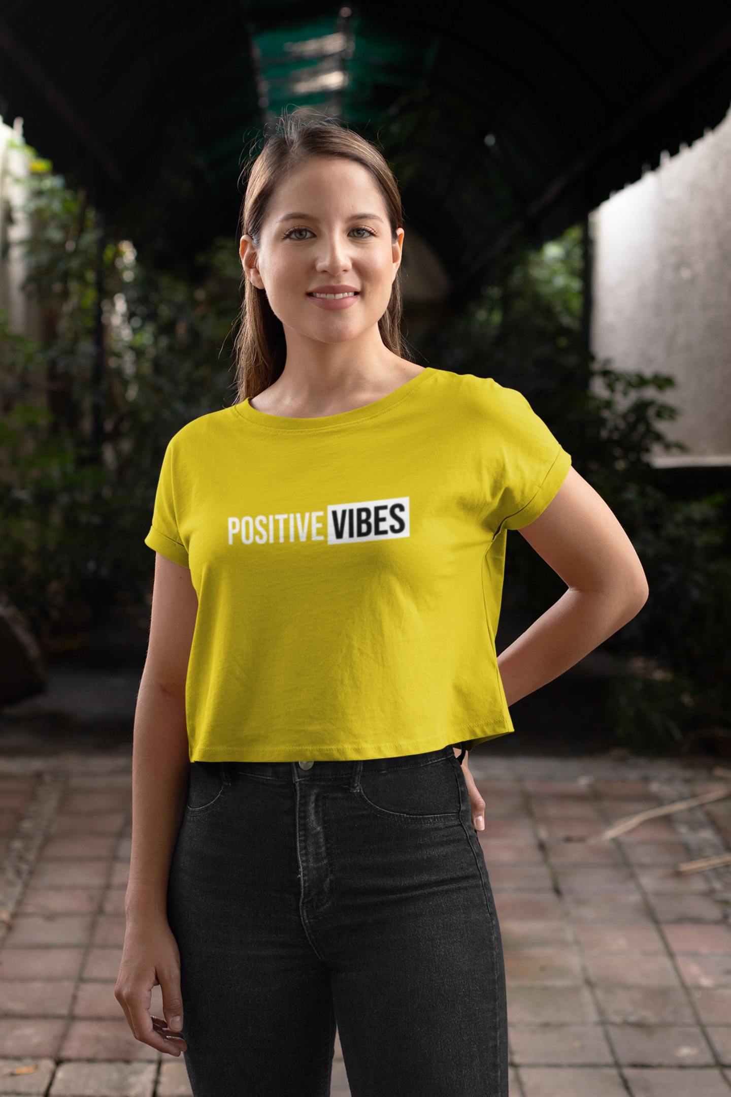 Positive Vibes - Crop Top