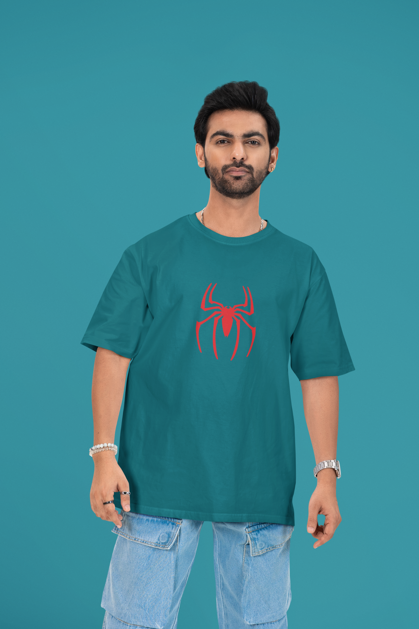 Spider (Red) - Unisex Oversized Classic T-Shirt
