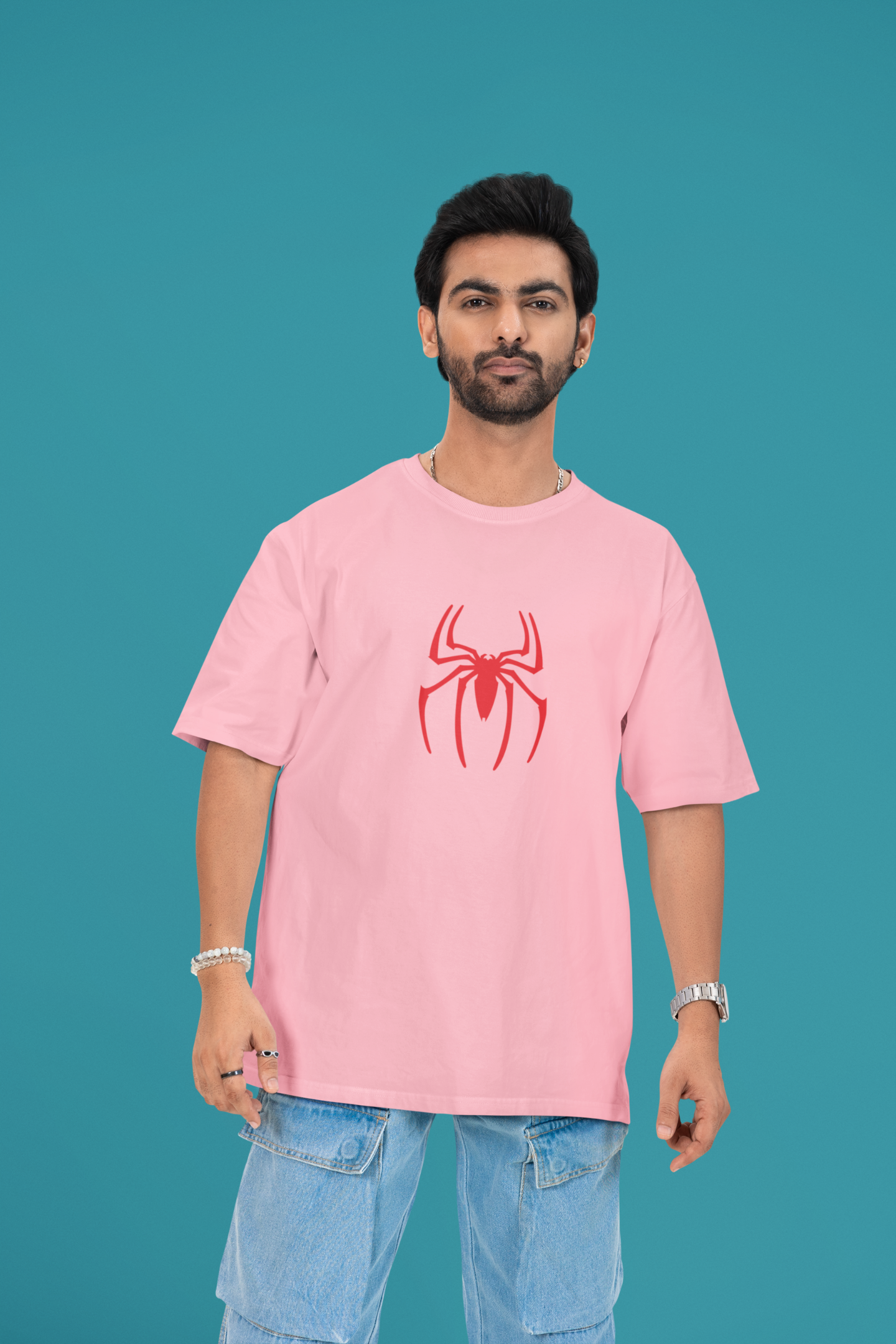 Spider (Red) - Unisex Oversized Classic T-Shirt