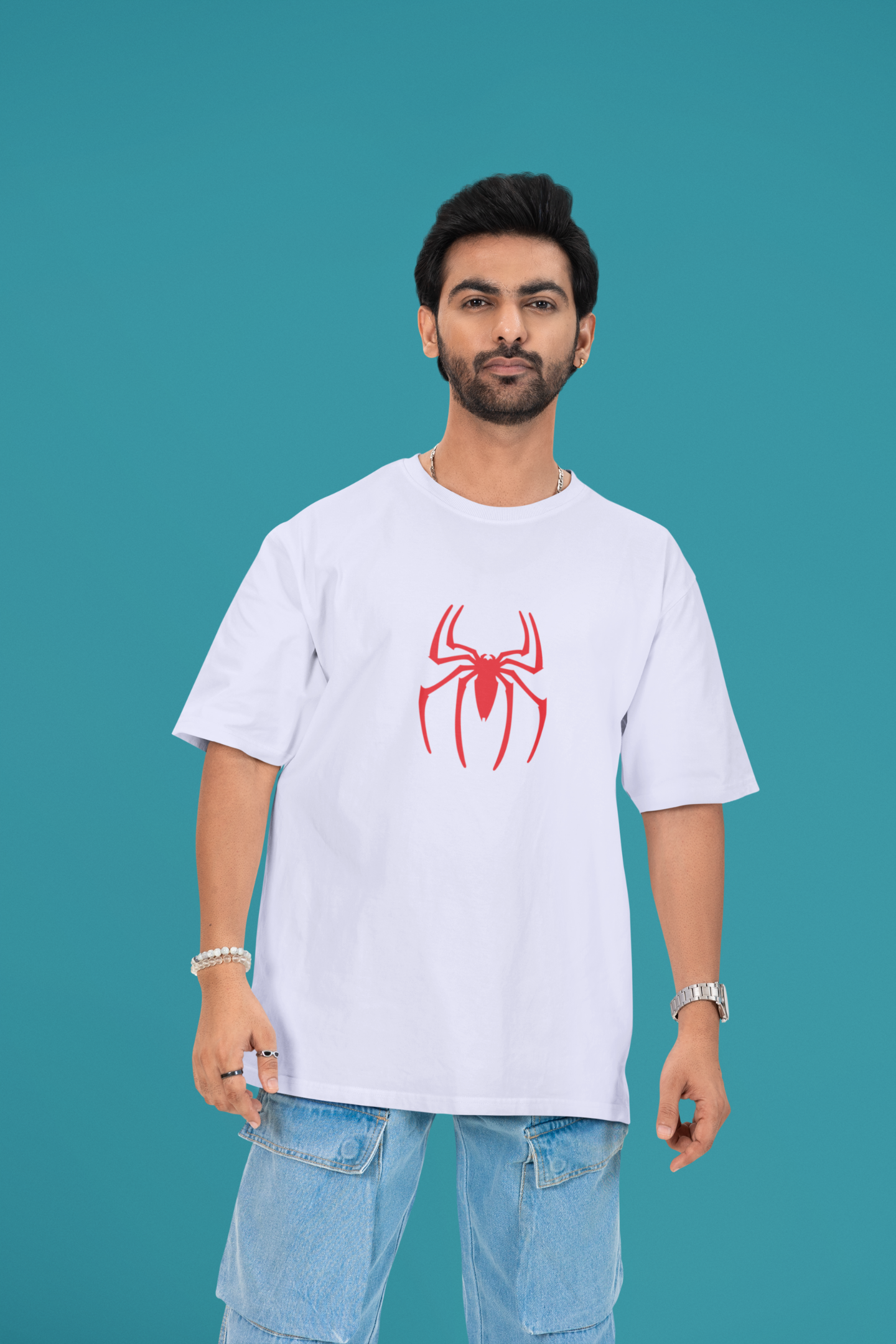 Spider (Red) - Unisex Oversized Classic T-Shirt