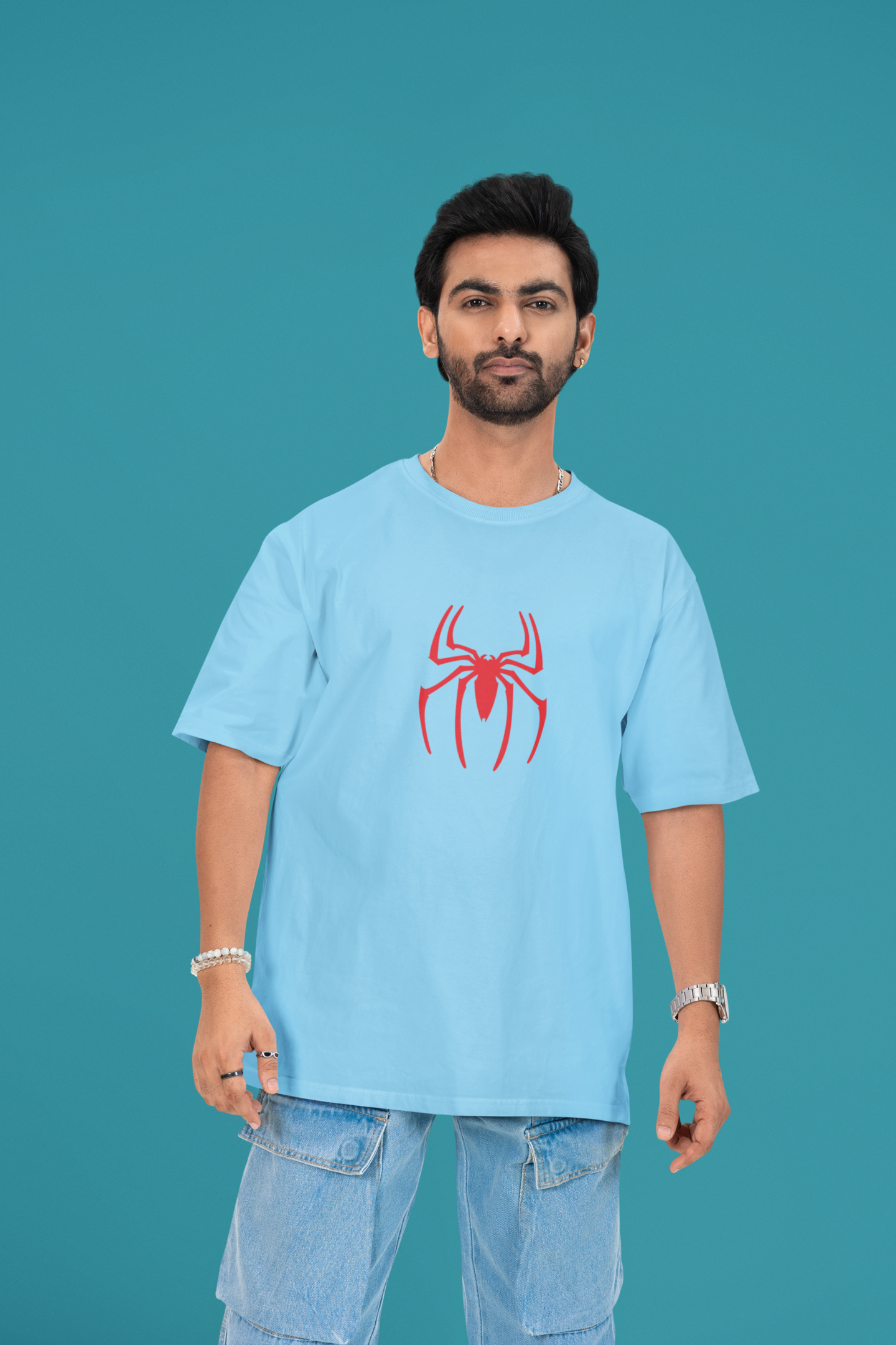 Spider (Red) - Unisex Oversized Classic T-Shirt