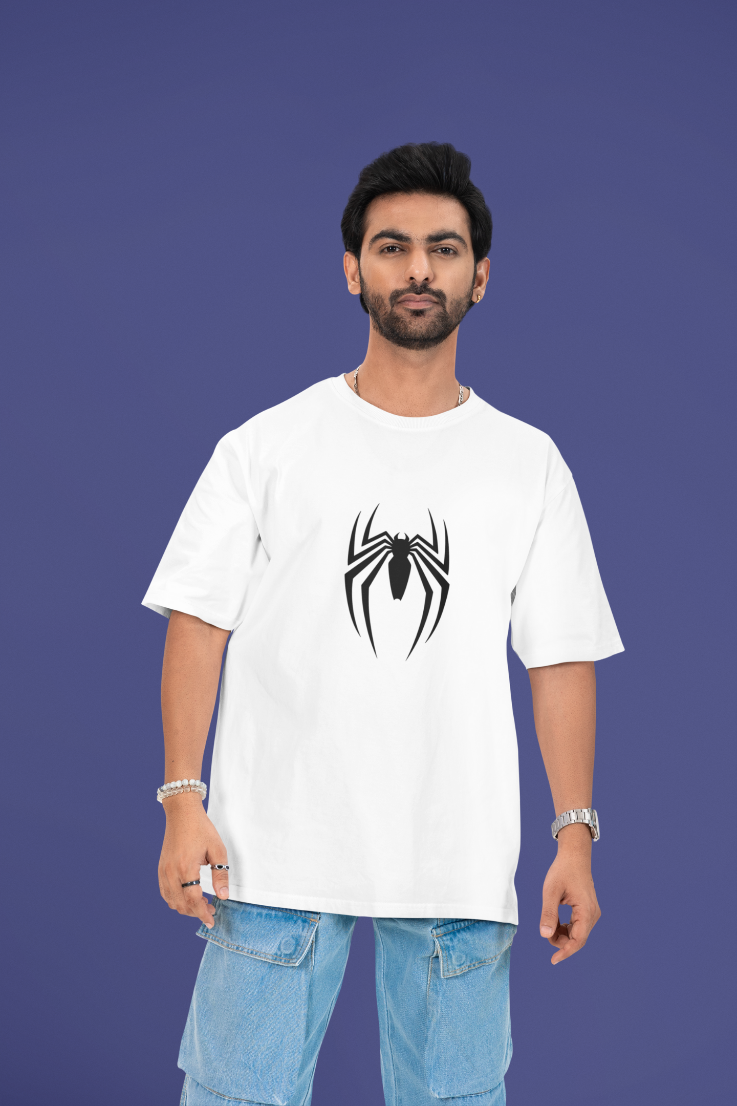 Spider (Black) - Unisex Oversized Classic T-Shirt