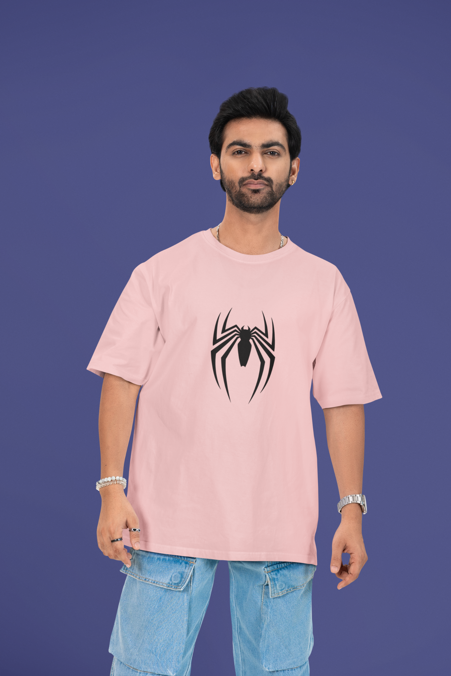 Spider (Black) - Unisex Oversized Classic T-Shirt