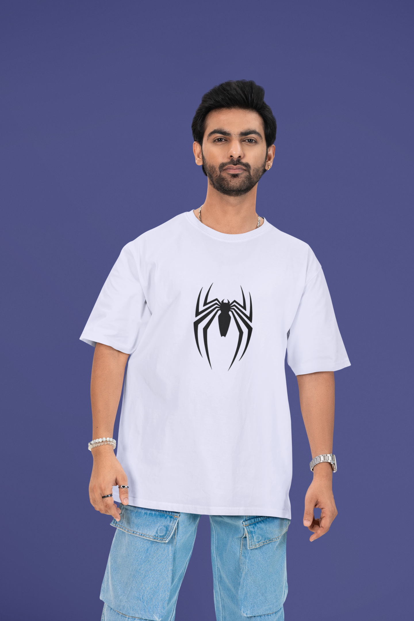 Spider (Black) - Unisex Oversized Classic T-Shirt